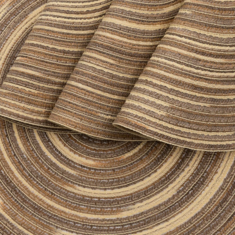 SHACOS Round Braided Placemats 15 inch Set of 4 Variegated Washable Kitchen Table Place Mats Table Mats for Home Wedding Party (Rainbow Brown, 4) - Image 4